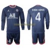 Original Trikotsatz Paris Saint-Germain Sergio Ramos 4 Heimtrikot 2021-22 Langarm Für Kinder